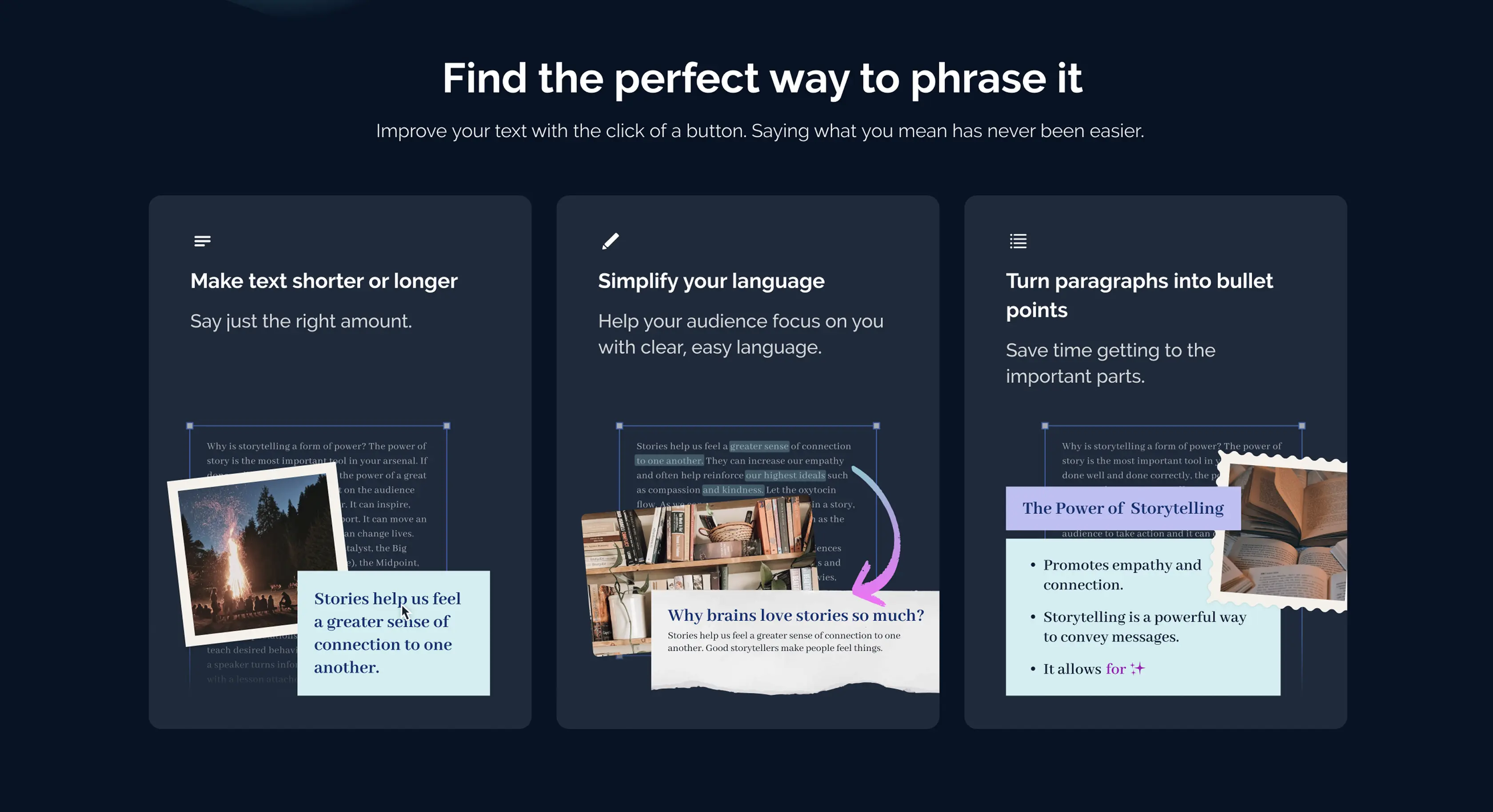 Visual language — step three